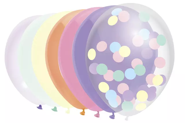 Een Ballon Haza uni 30cm 10 stuks pastel assorti koop je bij EconOffice