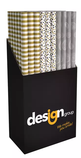 Een Inpakpapier Design Group party chique 200x70cm assorti koop je bij L&N Partners voor Partners B.V.