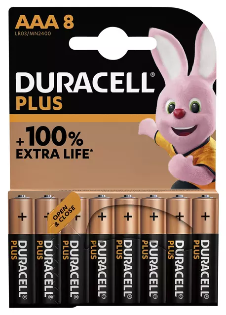 Een Batterij Duracell Plus 8xAAA koop je bij Goedkope Kantoorbenodigdheden