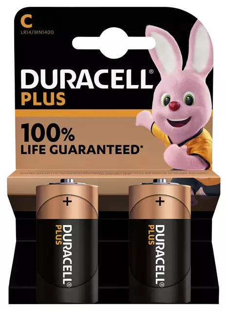 Een Batterij Duracell Plus 2xC koop je bij MV Kantoortechniek B.V.