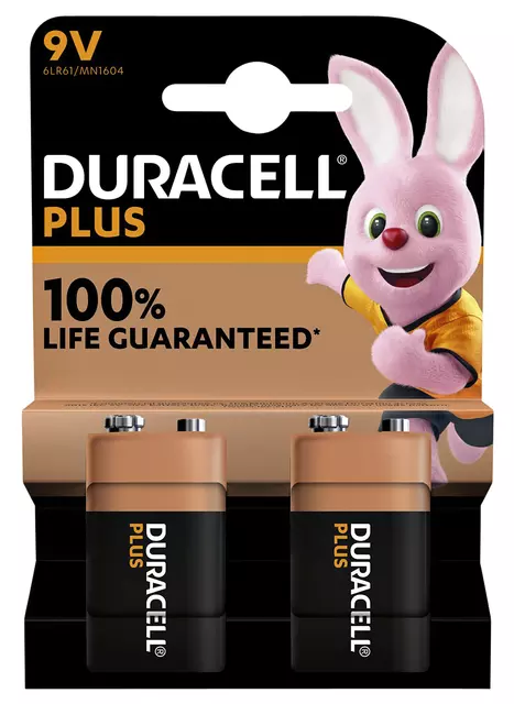 Een Batterij Duracell Plus 2x9Volt koop je bij MV Kantoortechniek B.V.