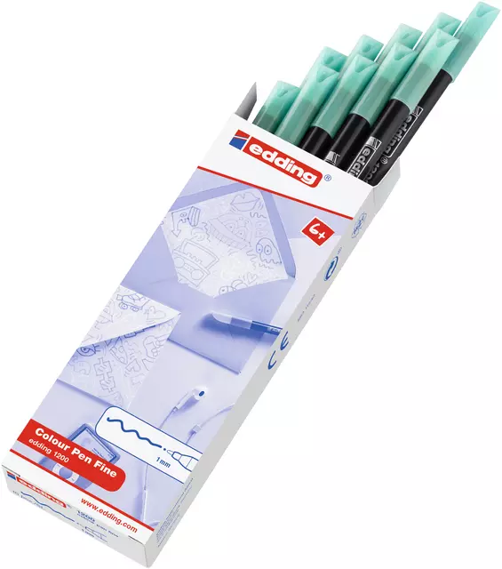 Fineliner edding 1200 088 fijn pastel zoete mint