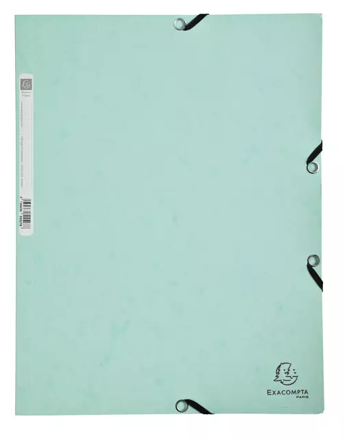 Een Elastomap Exacompta aquarel A4 3 kleppen 400gr glanskarton groen koop je bij EconOffice