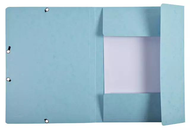 Een Elastomap Exacompta Aquarel A4 3 kleppen 400gr glanskarton blauw koop je bij Goedkope Kantoorbenodigdheden