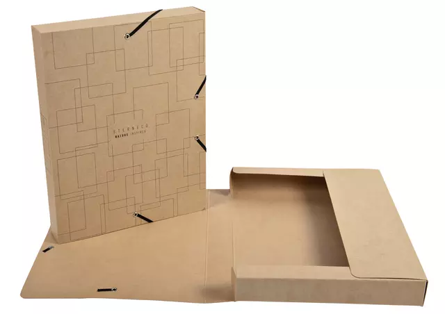 Een Elastobox Exacompta Eterneco A4 40mm 600gr 2 designs koop je bij EconOffice