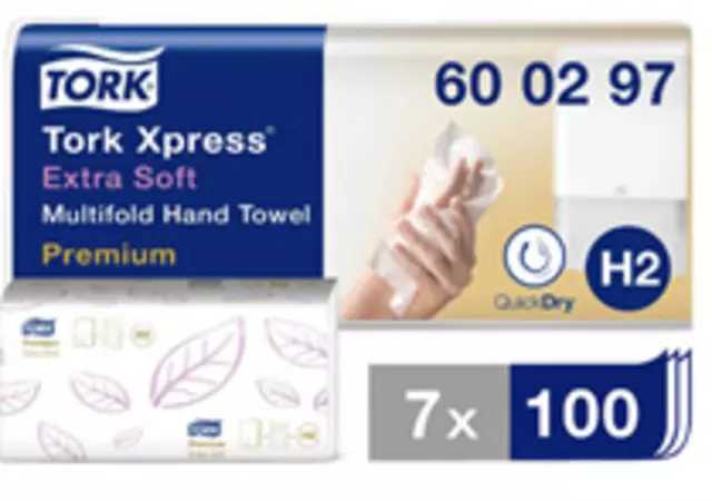 Een Vouwhanddoek Tork Express Multifold H2 Premium 2-laags 100st wit 600297 koop je bij EconOffice