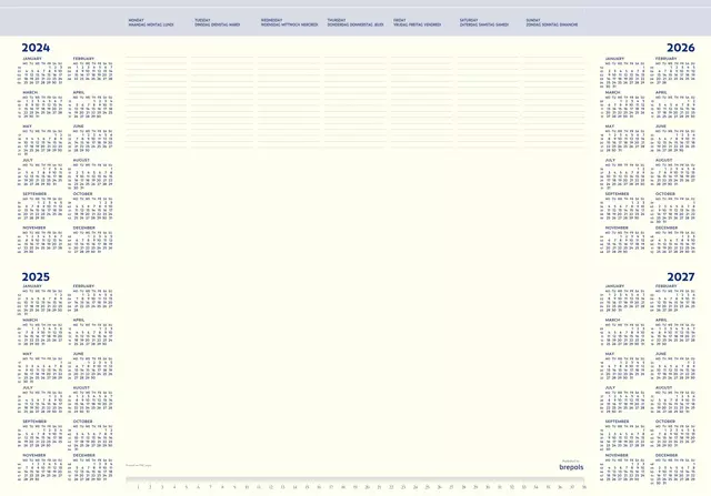 Een Onderlegblok 2025 Brepols Office Mate 7dagen/1pagina 41.2x59cm koop je bij Goedkope Kantoorbenodigdheden