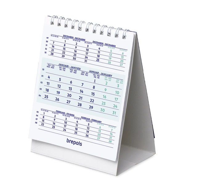 Een 3-Maandsbureaukalender 2025 Brepols 10.5x13cm koop je bij Ziffo Kantoorcentrum BV