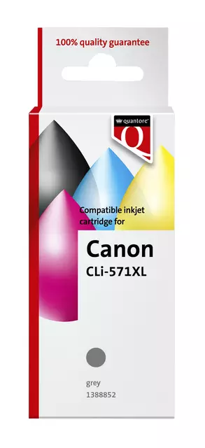 Inktcartridge Quantore alternatief tbv Canon CLI-571XL grijs