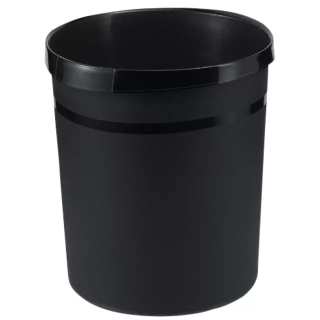 Een Papierbak Han Grip 18 liter rond zwart koop je bij Totaal Kantoor Goeree