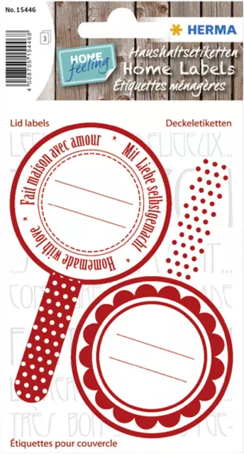 Een Etiket HERMA 15446 keuken new look rood koop je bij Van Leeuwen Boeken- en kantoorartikelen