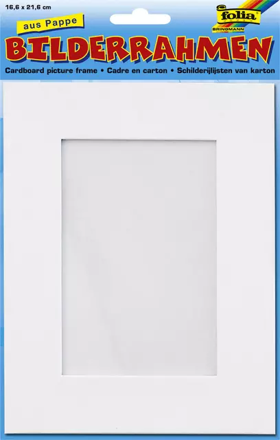 Een Fotoframe Folia 166x216mm karton wit koop je bij EconOffice