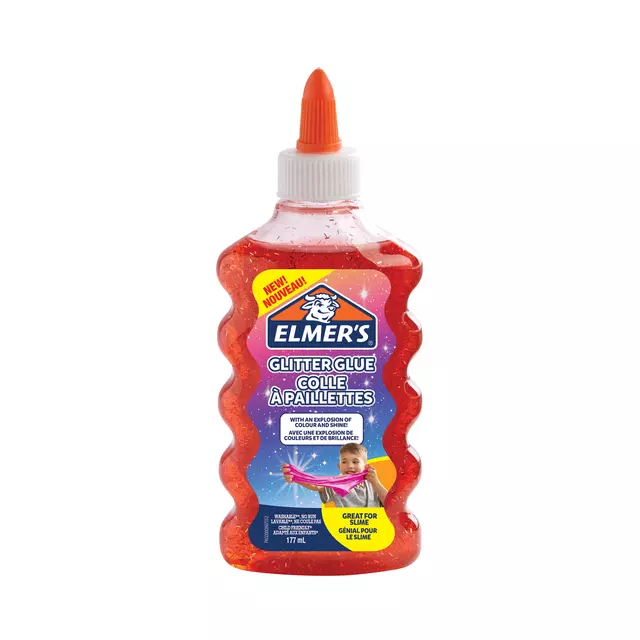 Een Kinderlijm Elmer's glitter rood koop je bij Kantoorvakhandel van der Heijde