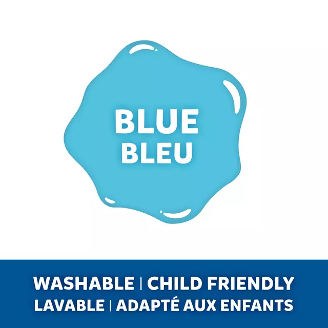 Een Kinderlijm Elmer's transparant blauw koop je bij Totaal Kantoor Goeree