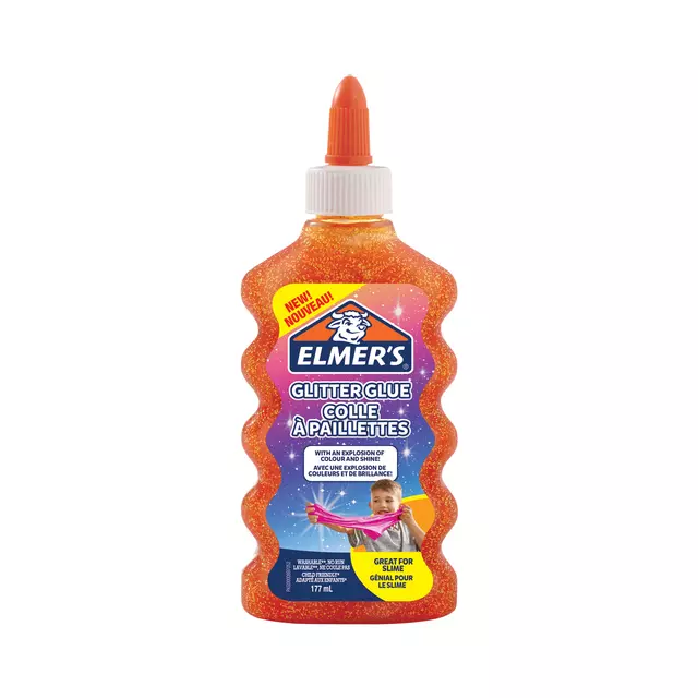 Een Kinderlijm Elmer's glitter oranje koop je bij Totaal Kantoor Goeree
