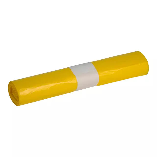 Een Afvalzak Powersterko HDPE T25 70x110cm 120L geel koop je bij Totaal Kantoor Goeree