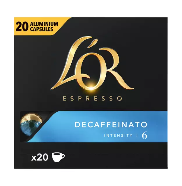 Een Koffiecups L'Or espresso Decaffeinato 20 stuks koop je bij EconOffice