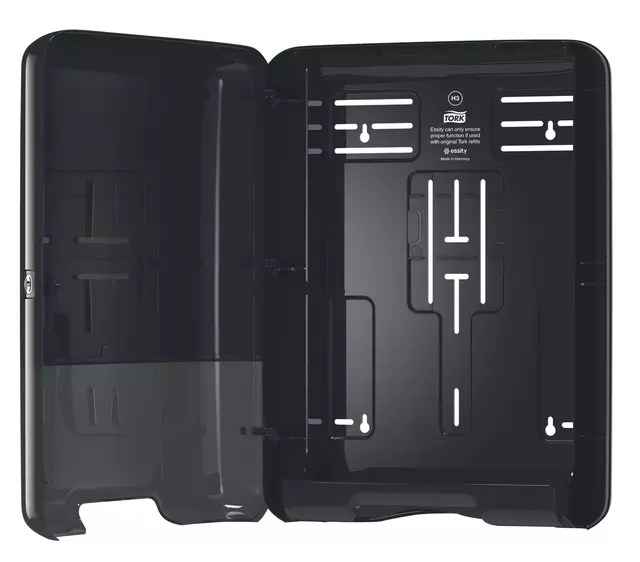 Een Handdoekdispenser Tork H3 Elevation C-vouw en Z-vouw zwart 553008 koop je bij MV Kantoortechniek B.V.