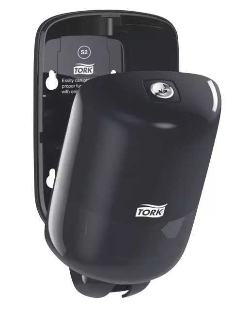 Een Zeepdispenser Tork Mini S2 Elevation compact design zwart 561008 koop je bij KantoorProfi België BV