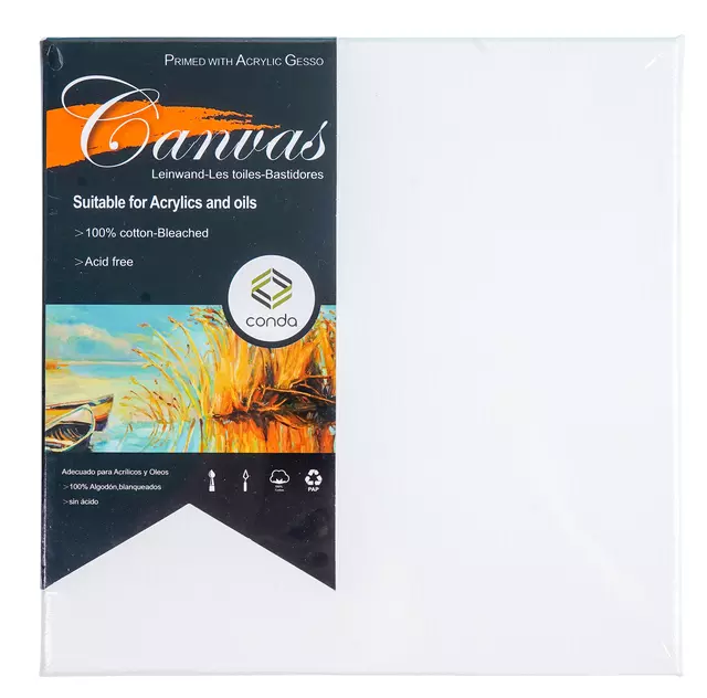 Een Canvas Conda 20 x 20 cm gebleekt katoen koop je bij KantoorProfi België BV