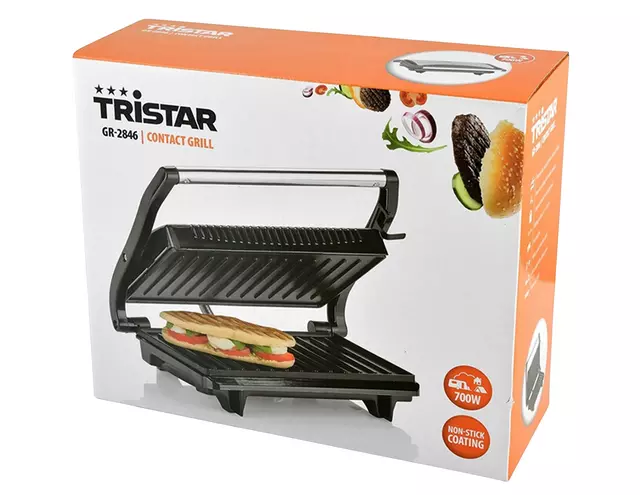 Een Tosti grillplaat Tristar GR-2650 zwart koop je bij KantoorProfi België BV