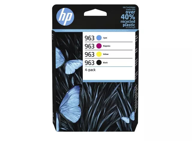 Een Inktcartridge HP 6ZC70AE 963 zwart + 3 kleuren koop je bij Van Leeuwen Boeken- en kantoorartikelen