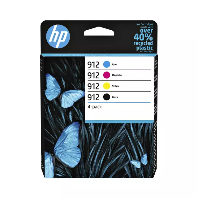 Een Inktcartridge HP 6ZC74AE 912 zwart + 3 kleuren koop je bij Van Hoye Kantoor BV