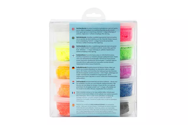 Een Klei Foam Clay basic 10 x 35gr 10 kleuren koop je bij Van Leeuwen Boeken- en kantoorartikelen