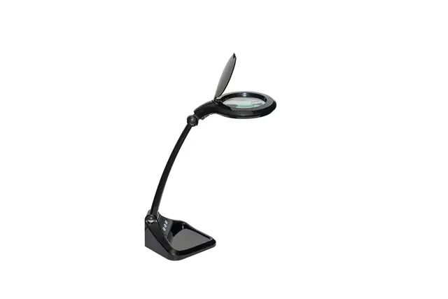 Een Loeplamp MAUL Iris LED dimbaar zwart koop je bij L&N Partners voor Partners B.V.