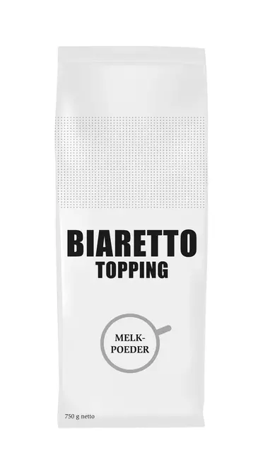 Een Melkpoeder Biaretto topping 750gram koop je bij MV Kantoortechniek B.V.
