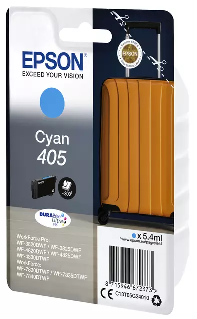 Een Inktcartridge Epson 405 T05G24 blauw koop je bij Totaal Kantoor Goeree