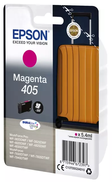 Een Inktcartridge Epson 405 T05G34 rood koop je bij Totaal Kantoor Goeree