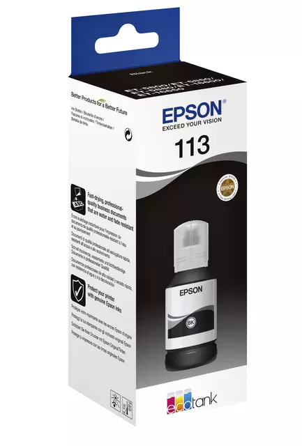 Een Navulinkt Epson 113 EcoTank zwart koop je bij L&N Partners voor Partners B.V.