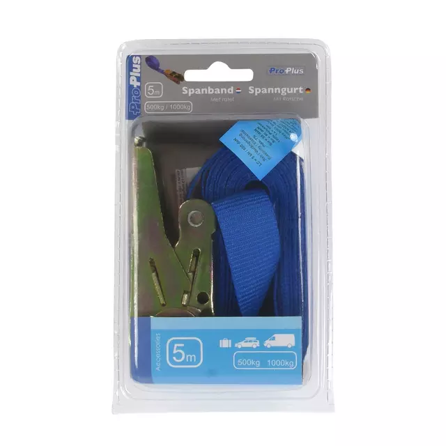 Buy your Tension strap ProPlus blue with ratchet 5m at QuickOffice BV