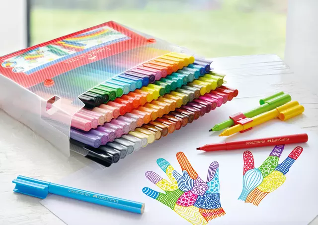 Een Kleurstift Faber-Castell Connector assorti cadeauset à 80 stuks koop je bij Goedkope Kantoorbenodigdheden