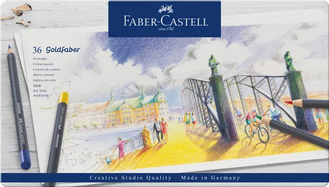 Een Kleurpotloden Faber-Castell Goldfaber assorti set à 36 stuks koop je bij EconOffice