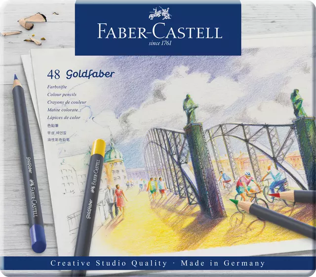 Een Kleurpotloden Faber-Castell Goldfaber assorti set à 48 stuks koop je bij Totaal Kantoor Goeree