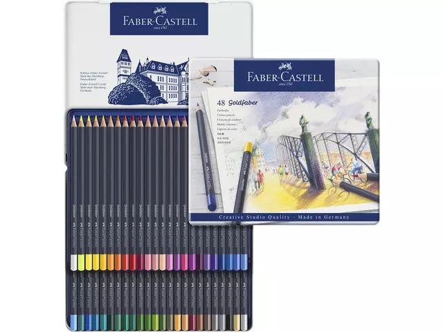 Een Kleurpotloden Faber-Castell Goldfaber assorti set à 48 stuks koop je bij EconOffice