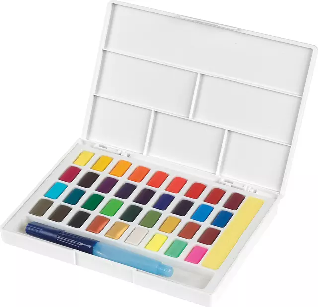 Een Waterverf Faber-Castell assorti palet à 36 stuks koop je bij Omnia 4 Office