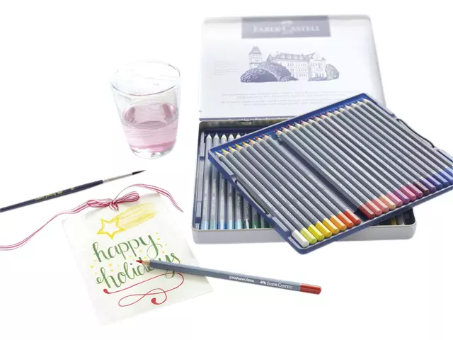 Kleurpotloden Faber-Castell Goldfaber aquarel assorti blik à 48 stuks