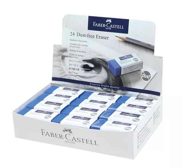 Een Gum Faber-Castell stofvrij blauw koop je bij Totaal Kantoor Goeree