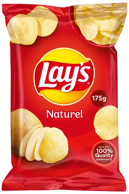 Een Chips Lay's naturel 175 gram koop je bij Totaal Kantoor Goeree