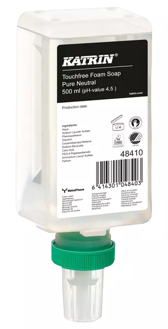 Een Handzeep Katrin Touchfree Foam Pure Neutral 500ml 48410 koop je bij Goedkope Kantoorbenodigdheden