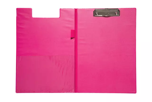 Een Klembordmap MAUL A4 staand met penlus PVC neon roze koop je bij KantoorProfi België BV