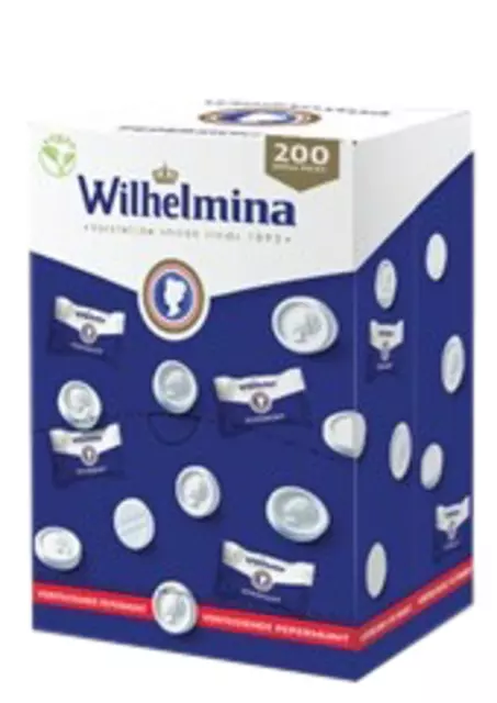 Een Pepermunt Wilhelmina doos 200 stuks koop je bij MV Kantoortechniek B.V.