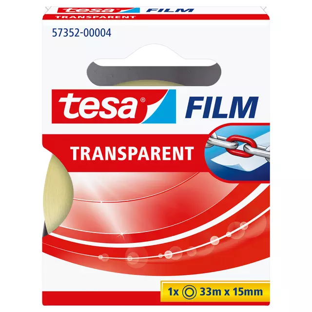 Een Plakband tesafilm® 33mx15mm Transparant in doosje koop je bij MV Kantoortechniek B.V.
