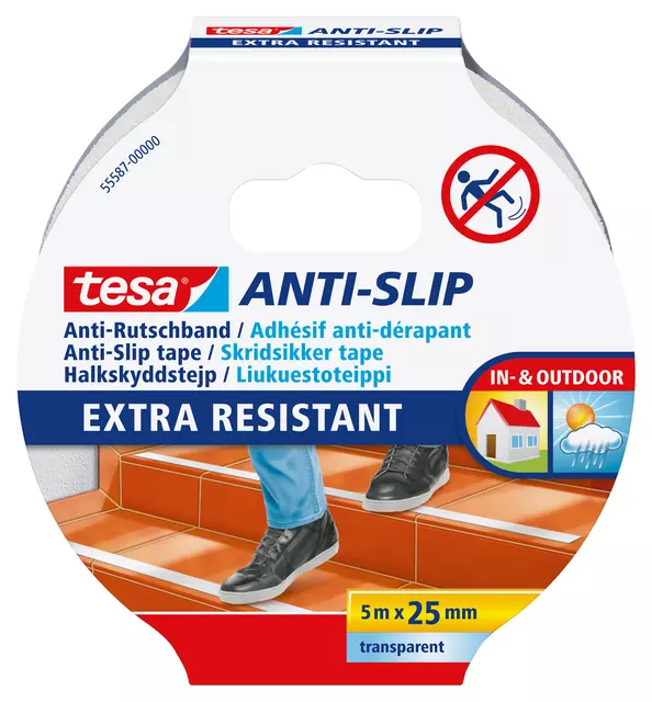 Een Anti-slip tape tesa® 5mx25mm transparant koop je bij KantoorProfi België BV