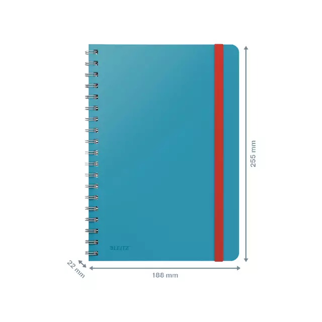 Een Notitieboek Leitz Cosy B5 160blz 100gr spiraal lijn blauw koop je bij Kantoorvakhandel van der Heijde