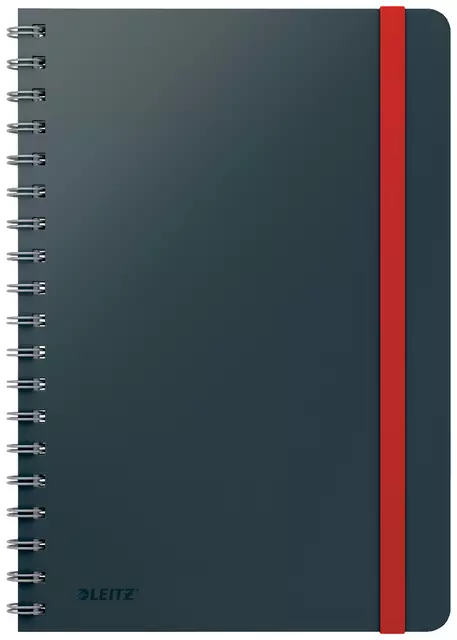 Een Notitieboek Leitz Cosy B5 160blz 100gr spiraal lijn grijs koop je bij KantoorProfi België BV