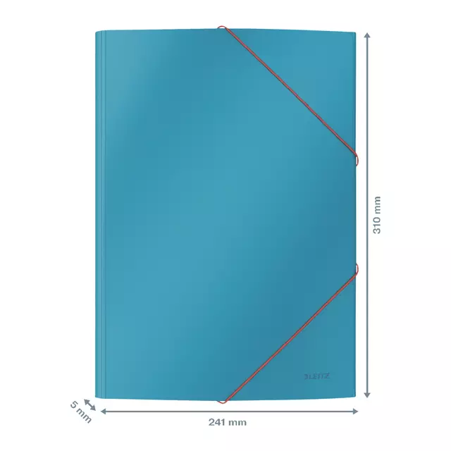 Een Elastomap Leitz Cosy A4 3-kleps blauw koop je bij Van Leeuwen Boeken- en kantoorartikelen